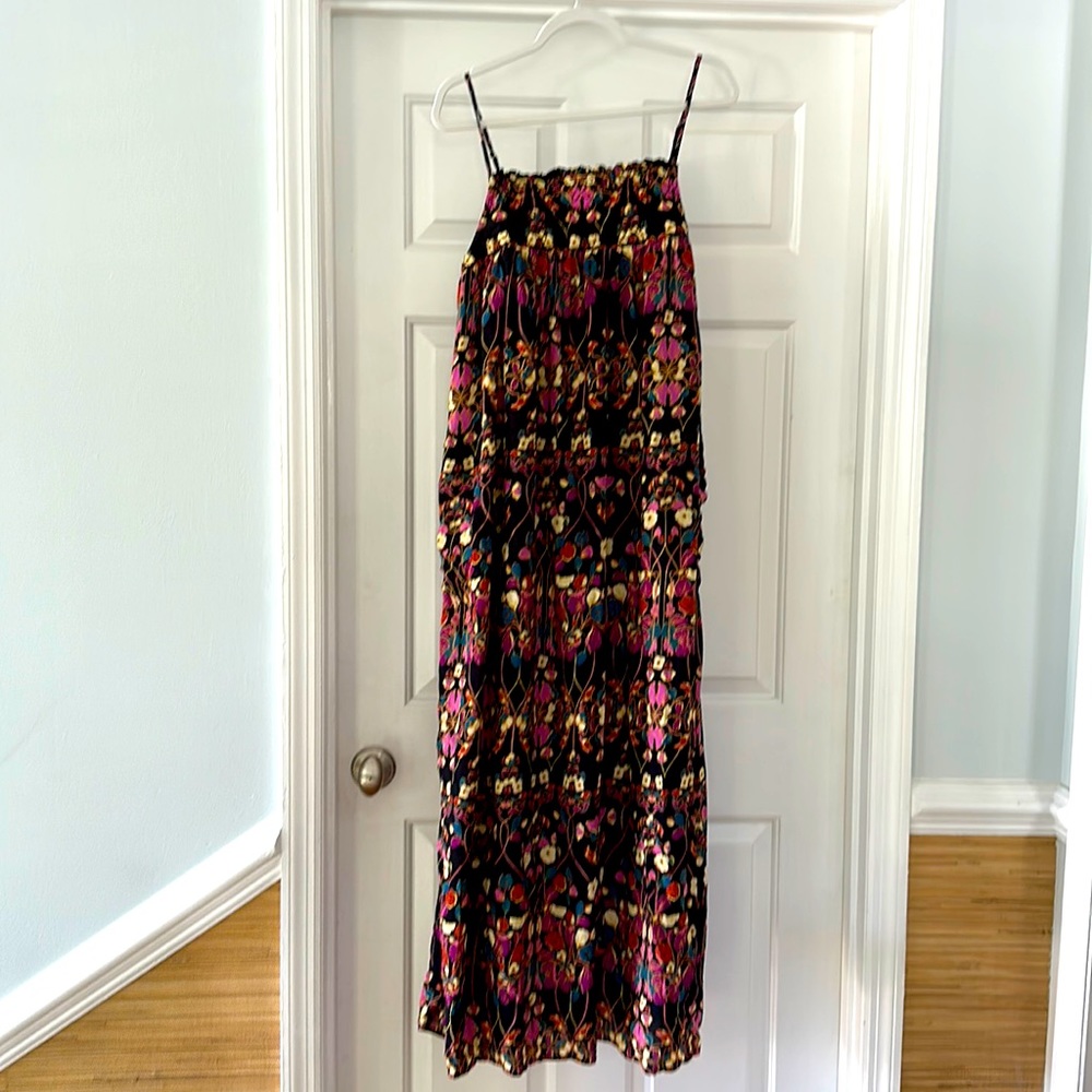 Anthropology floral maxi dress